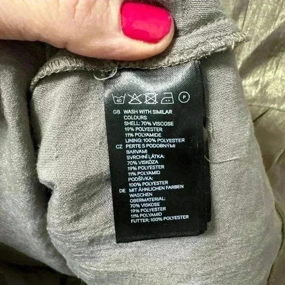 H&M Metallic Ruffle Mini Cocktail Dress Size 6 - Picture 5 of 5